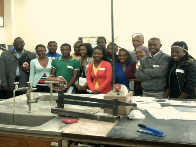 University of Limpopo students at SABS Cement Laboratory